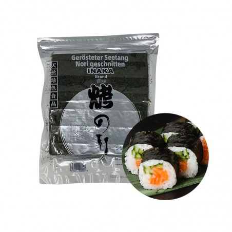INAKA INAKA Seaweed for sushi nori (SILVER)geschnitten, 100 Blätter 125g 1