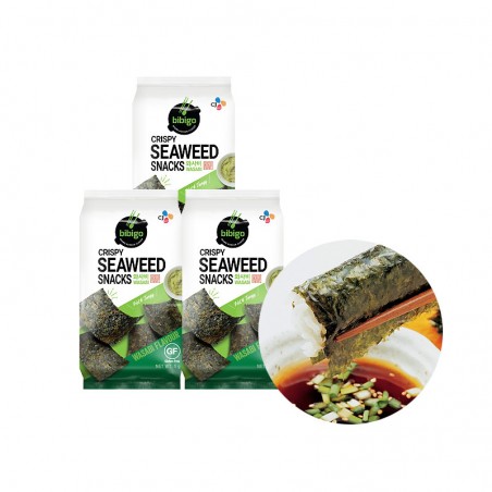 CJ BIBIGO CJ BIBIGO Seaweed Rice Chips Wasabi 15g(BBD : 02/2023) 1