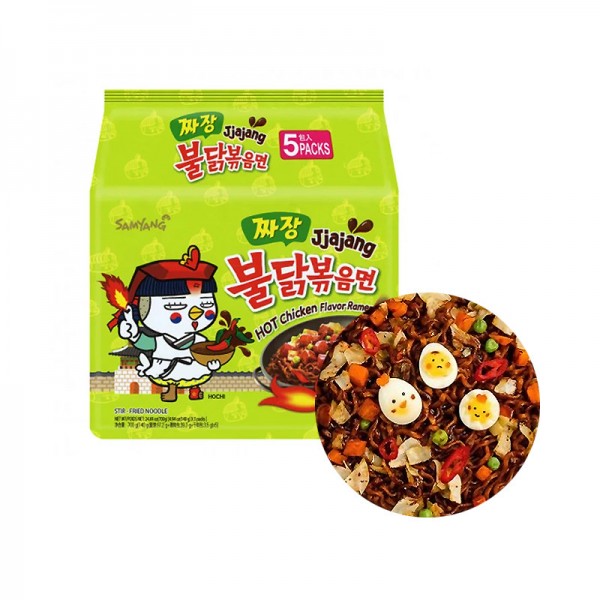  SAMYANG Instant Noodle Hot Chicken Jjajang Multi-Pack 700g (140g x 5) 1
