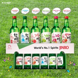 HITE JINRO JINRO Soju Set (Erdbeer, Trauben, Grapefruit, Pflaumen, Fresh, Original) 2140ml 1