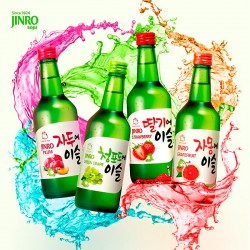 HITE JINRO JINRO Soju Set (Strawberry, Grape, Grapefruit, Plum, Fresh, Original) 2140ml 3