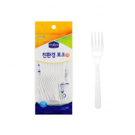 PANASIA CLEANWRAP Eco-friendly disposable fork x 10 pieces 1
