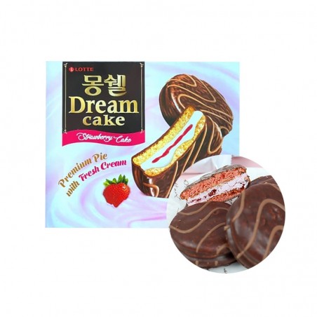 LOTTE LOTTE Moncher Strawberry Cream Cake 384g (32g x 12)(MHD : 29/01/2023) 1