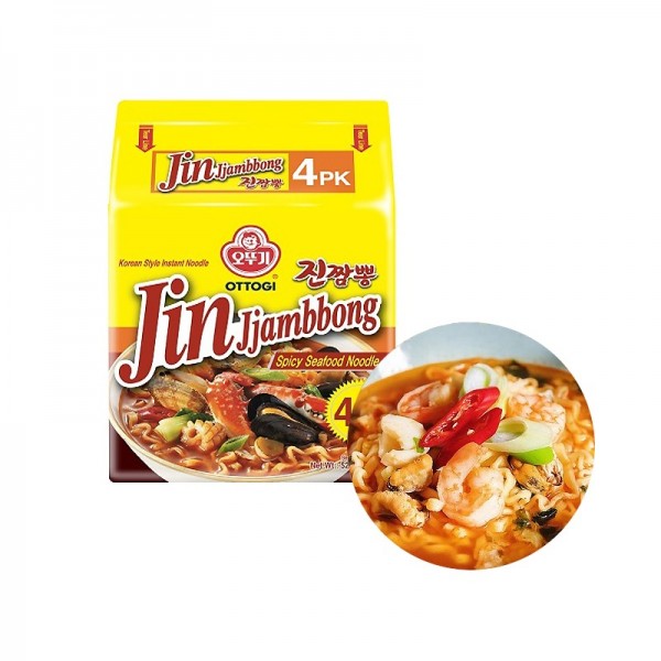 OTTOGI OTTOGI Instant Noodle Jin Jjambbong Ramen Multi-Pack 520g (130g x 4) 1