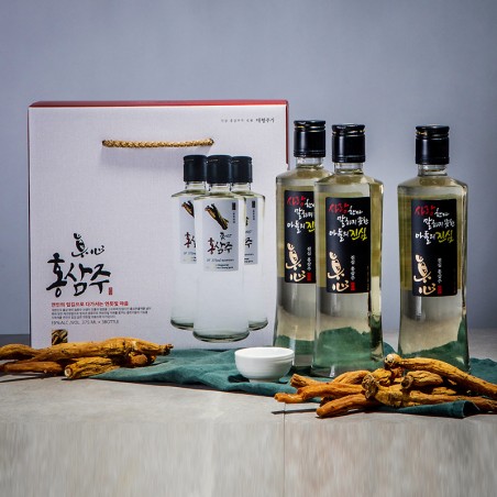 LOTTE TAEPYUNG Ginsengschnaps Rot Jinsim in Set (375ml x 3) 1