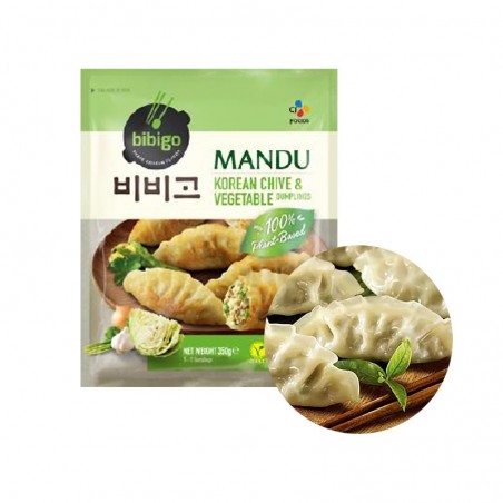 CJ BIBIGO (TK) CJ BIBIGO Mandu Plant-Based-Chive & Vegetable 350g (MHD : 21/08/2023) 1