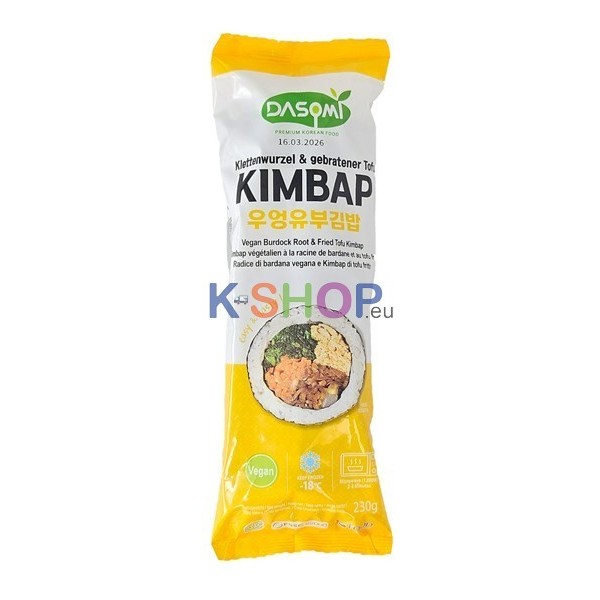  (FR) DASOMI Vegan Burdock Root & Fried Tofu Kimbap 230g 1