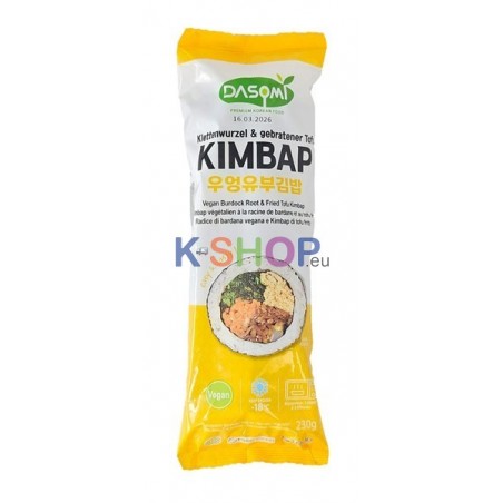  (FR) DASOMI Vegan Burdock Root & Fried Tofu Kimbap 230g 1