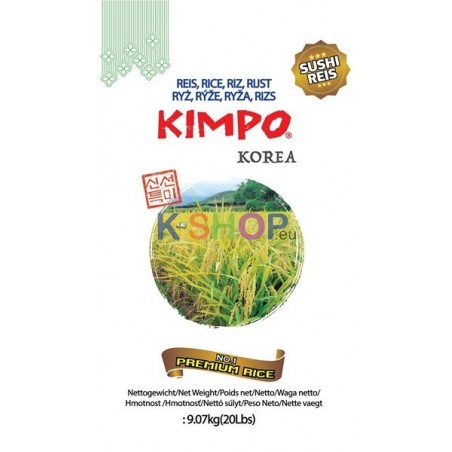  KIMPO Korea Sushi Reis (Mittelkorn) 9.07kg (14/12/2025) 1