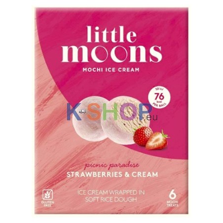  (TK) Little Moons Erdbeeren und Sahne Mochi-Eis 192g (32g*6) 1