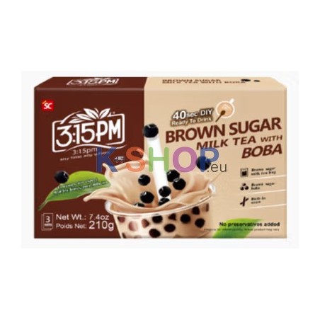  3:15PM Brown Sugar Milk Tea with Boba 3Stück 210g 1