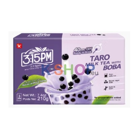  3:15PM Taro Milk Tea with Boba 3Stück 210g 1