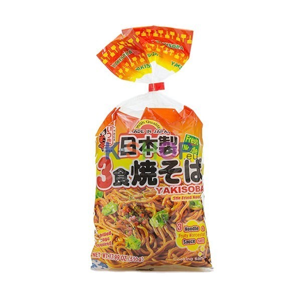 ITSUKI Yakisoba mit Sauce 3P 510g 1 ITSUKI Yakisoba mit Sauce 3P 510g 1