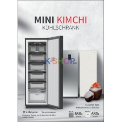  MINI KIMCHI KÜHLSCHRANK 120L *Kostenloser Versand* CE-Zertifizierung(Beigefarbenes Glas) 1
