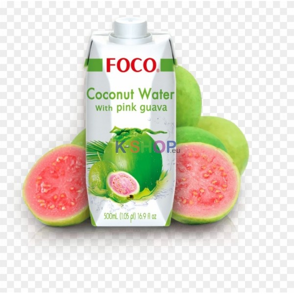  FOCO Kokoswasser mit rosa Guave 500ml 1