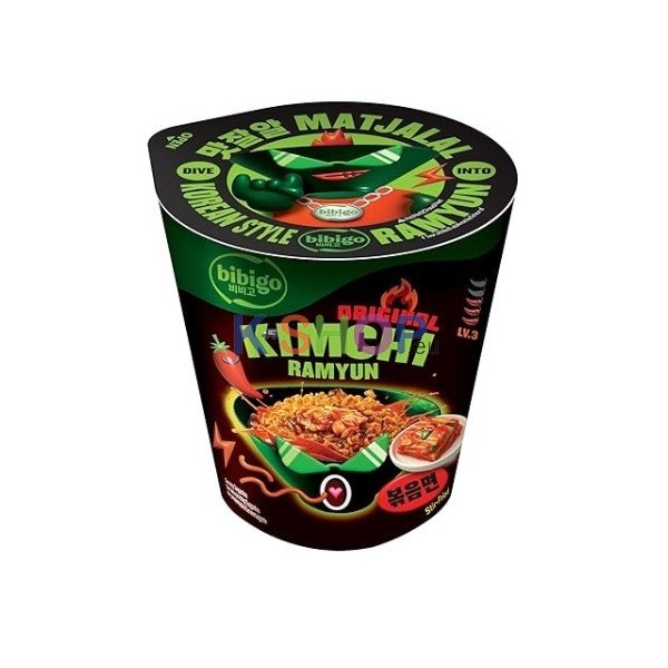 CJ BIBIGO BIBIGO Koreanische Instant CUP Ramen Noodles(Original Kimchi) 98g 1